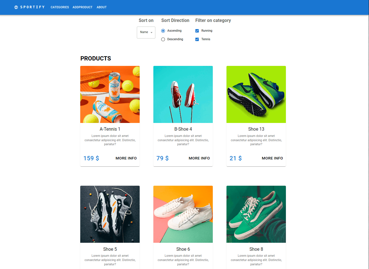 Sports Product Landing Page